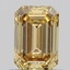 0.69 Ct. Light Brownish Yellow Emerald Lab Grown Diamond