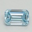 1.01 Ct. Fancy Intense Blue Emerald Lab Grown Diamond
