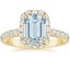 18K Yellow Gold Sienna Halo Three-Quarter Coverage Diamond Ring (3/4 ct. tw.), smalltop view