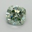 2.04 Ct. Fancy Vivid Pacific Green Cushion Lab Grown Diamond