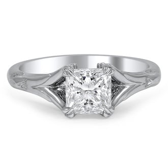 Custom Eagle Engraved Diamond Ring