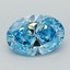 2.05 Ct. Fancy Vivid Blue Oval Lab Grown Diamond