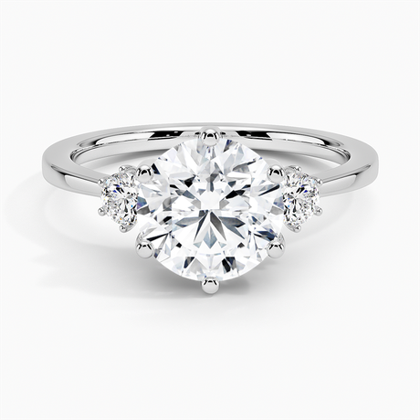 18K White Gold Tallula Three Stone Diamond Ring