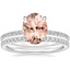 18KW Morganite Demi Diamond Ring with Luxe Ballad Diamond Ring, smalltop view