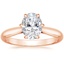 14K Rose Gold Catalina Solitaire Ring, smalltop view