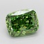 5.08 Ct. Fancy Vivid  Green Cushion Lab Grown Diamond