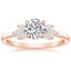 14K Rose Gold Stella Diamond Ring, smalltop view