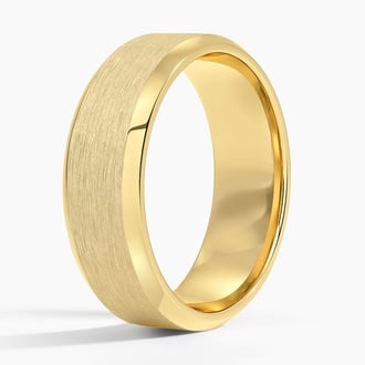 Beveled Edge Matte 7mm Wedding Ring