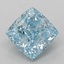 1.57 Ct. Fancy Vivid Blue Cushion Lab Grown Diamond