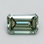 1.01 Ct. Fancy Intense Pacific Green Emerald Lab Grown Diamond