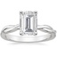 Platinum Twisted Vine Solitaire Ring, smalltop view