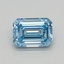 0.42 Ct. Fancy Intense Blue Emerald Lab Grown Diamond