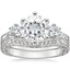 18KW Moissanite Three Stone Hudson Bridal Set (1/3 ct. tw.), smalltop view