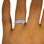 The Gabriela Ring, smallzoomed in top view on a hand
