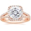 14K Rose Gold Fortuna Halo Diamond Ring (1/2 ct. tw.), smalltop view