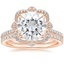 14KR Moissanite Reina Diamond Ring with Luxe Ballad Diamond Ring (1/4 ct. tw.), smalltop view