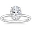 18K White Gold Double Hidden Halo Diamond Ring (1/6 ct. tw.), smalltop view