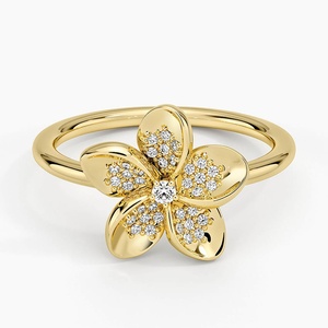 Plumeria Lab Diamond Ring (1/10 ct. tw.)