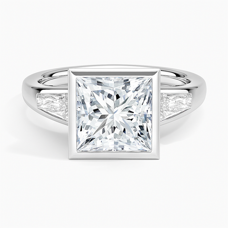 18K White Gold Hayes Three Stone Baguette Diamond Ring (1/2 ct. tw.)