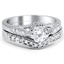 Custom Contoured Heirloom Diamond Bridal Set