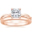 14K Rose Gold Twisted Vine Ring with 2mm Comfort Fit Wedding Ring