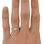 The Lezlie Ring, smallzoomed in top view on a hand