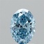 1.50 Ct. Fancy Vivid  Blue Oval Lab Grown Diamond