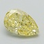 1.13 Ct. Fancy Vivid Yellow Pear Lab Grown Diamond