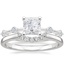 Platinum Aimee Diamond Ring with Crescent Diamond Ring