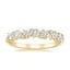 18K Yellow Gold Olivetta Half Coverage Diamond Ring, smalltop view