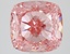 3.71 Ct. Fancy Vivid Pink Cushion Lab Grown Diamond