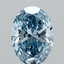 2.72 Ct. Fancy Vivid  Blue Oval Lab Grown Diamond