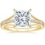 18K Yellow Gold Tressa Split Shank Diamond Ring, smalltop view