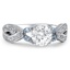 Custom Twisted Scroll Diamond Ring with Aquamarine Accents