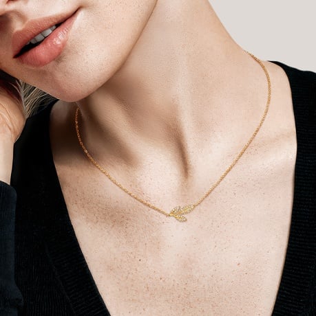 Jane Goodall Pavé Olive Branch Lab Diamond Pendant (1/4 ct. tw.)