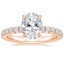 14K Rose Gold Olympia Half Coverage Diamond Ring, smalltop view