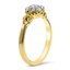 The Coralee Ring, smalltop view on a hand