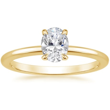 18K Yellow Gold Petite Elodie Ring with Luxe Ballad Diamond Ring