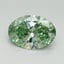 1.21 Ct. Fancy Vivid Pacific Green Oval Lab Grown Diamond