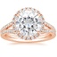 14K Rose Gold Fortuna Halo Diamond Ring (1/2 ct. tw.), smalltop view