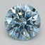 1.58 Ct. Fancy Vivid Blue Round Lab Grown Diamond