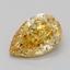 0.57 Ct. Fancy Vivid  Yellow Pear Lab Grown Diamond