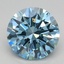 1.50 Ct. Fancy Vivid Blue Round Lab Grown Diamond