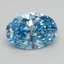 0.56 Ct. Fancy Vivid Blue Oval Lab Grown Diamond
