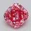 2.92 Ct. Fancy Vivid  Pink Cushion Lab Grown Diamond
