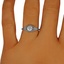 The Felician Ring, smalltop view on a hand