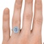 The Delta Ring, smallzoomed in top view on a hand