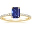 18K Yellow Gold Viviana Three-Quarter Coverage Diamond Ring, smalltop view