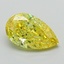 1.62 Ct. Fancy Vivid Yellow Pear Lab Grown Diamond
