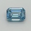 1.1 Ct. Fancy Vivid Malibu Blue Emerald Lab Grown Diamond